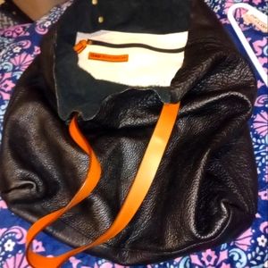 Gap leather black  tote